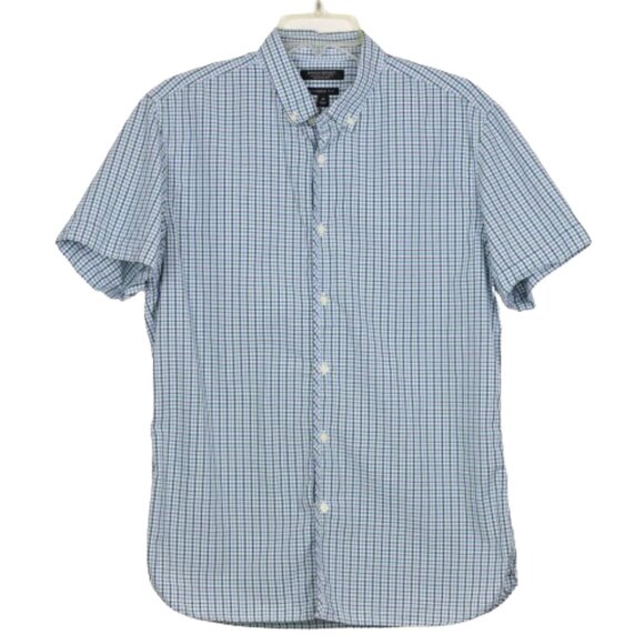 Banana Republic Other - Banana Republic Men S Plaid Blue Green Emerald Cove Camden Fit Lightweight Shirt